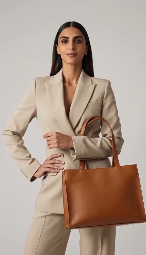 Leather tote